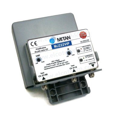 Mitan MJ222VIP Amplificatore da palo 2 ingressi, 2 regolazioni, tecnologia VIP