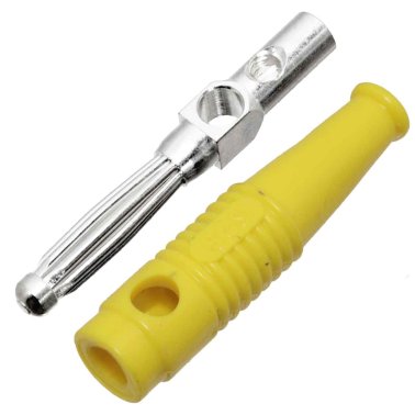 Connettore a Banana 4mm Argentata Giallo Büschel Connecting Systems