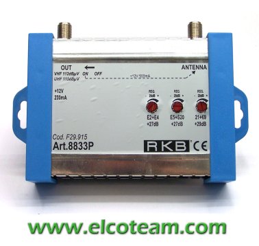 Centralino RKB 8833P 1 IN / 3 Reg. 29dB