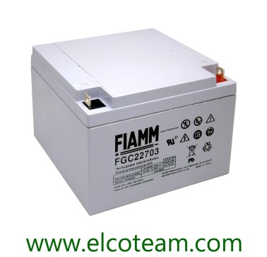 Fiamm FGC22703 Batteria al piombo uso ciclico 12V 27Ah 