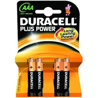 Pila DURACELL PLUS POWER Ministilo AAA - Confezione 4 pezzi