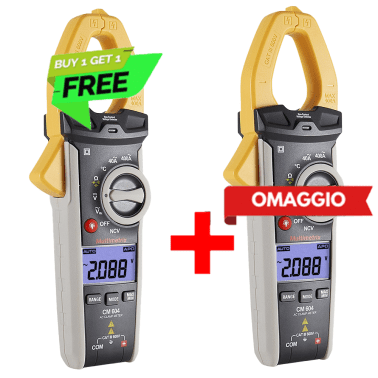 Prendi 2 Paghi 1 | Kit Promo 2x1 | Doppio Multimetro a Pinza Digitale 2xCM604 CAT.III 600V