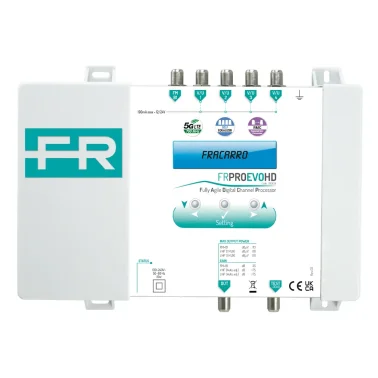 Fracarro FRPRO EVO HD 287434 | Centrale Programmabile per Filtraggio Selettivo Canali Televisivi | 5 ingressi ( B1+FM, 4x VHF/UHF flessibili )