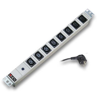Lindy 73380 Multipresa da Rack 19" a 8 Ingressi IEC C13