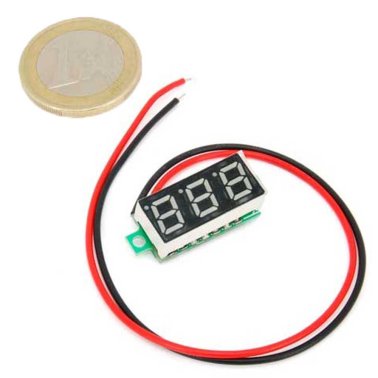 Mini Voltmetro Digitale 2,5 - 30 Volt DC