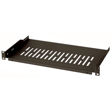 Mensola ripiano fisso per rack 19" profondità 25cm nero