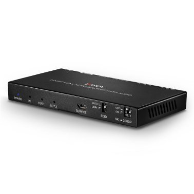 Lindy 38230 Splitter HDMI 4K 2 porte con Audio e Downscaling