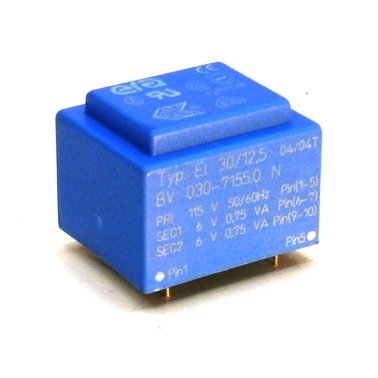 Encapsulated Era Transformer EI30 / 12,5 1,5VA - 115V - 2x6V