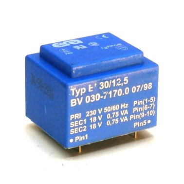 Era Encapsulated Transformer EI30 / 12,5 1,5VA - 230V - 2x18V