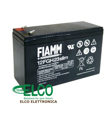 Fiamm 12FGH23slim Batteria al piombo 12V 5Ah ad alta corrente di scarica