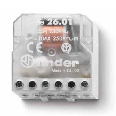 Finder 26.01.8.230.0000 Relay Step Pulse pitch 230VAC coil