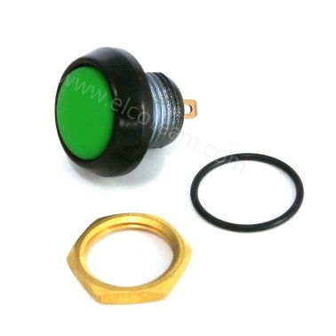 IP67 watertight button Normally Open green color