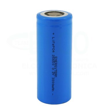 Batteria Ricaricabile 26650 LiFePO4 3,2V 3300mAh