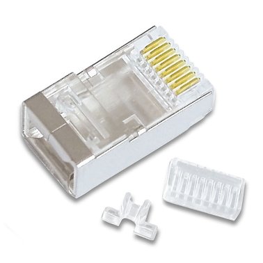 Connettore RJ45 Cat.6 Schermato 8P/8C a Crimpare - Confezione 10 pezzi