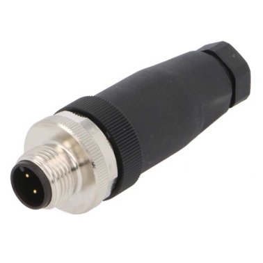 Circular Connector M12 4 poles Male Flying Straight IP67 - T4111001041-000 TE Connectivity
