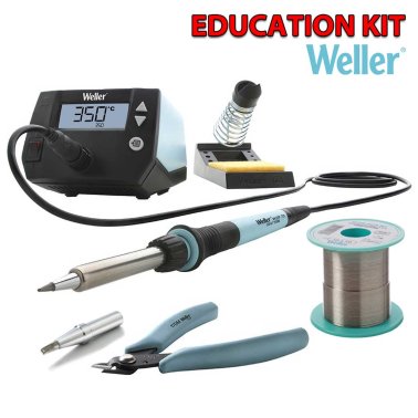 Weller WE1010 Education Kit Stazione Saldante con Tronchese, Lega Saldante e Punta di Ricambio cod. T0053298390