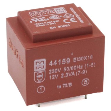 Myrra 44159 Encapsulated Transformer 230V - 12V Power 2,3VA