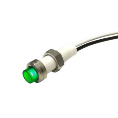 Spia Luminosa a Led 12V DC colore Verde Ø6mm Slim CM/06