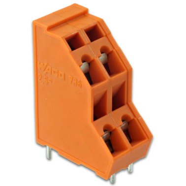 WAGO 736-402 Morsetto a Due Piani a Molla 2.5 mm² passo 5.08 mm 2x2 poli 10A 300V