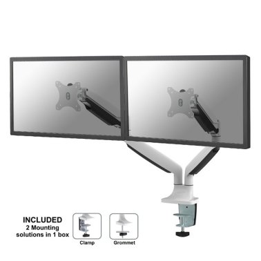 Neomounts by Newstar NM-D750DWHITE dual monitor desk stand