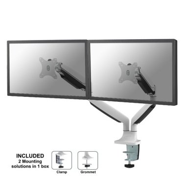 Supporto da scrivania per doppio monitor Neomounts by Newstar NM-D750DWHITE