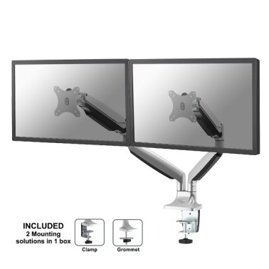 Neomounts by Newstar NM-D750DSILVER dual monitor desk stand