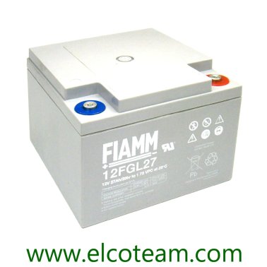 Fiamm 12FGL27 Batteria ermetica al piombo 12V 27Ah Long Life