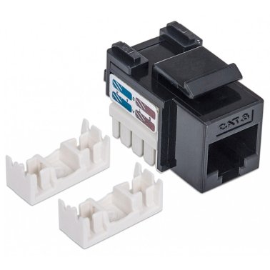 Plug RJ45 Cat.6 UTP unshielded Keystone Black