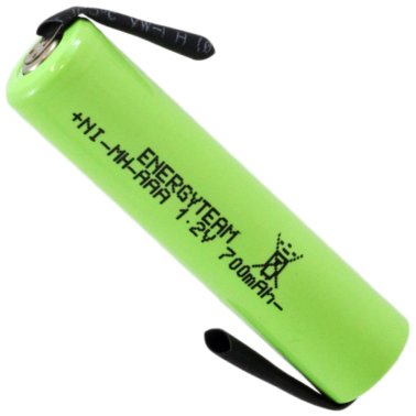 AAA 700 mAh Ni-MH EnergyTeam battery with solder blades