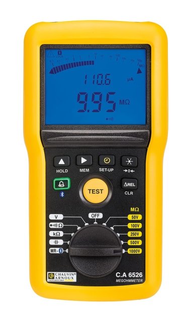 Chauvin Arnoux C.A 6526 Tester d'isolamento 1000V, 200 GOhm con Bluetooth