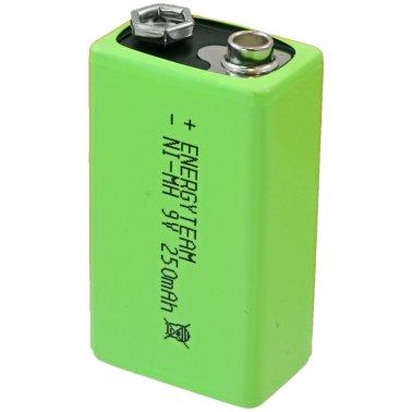 Batteria Ricaricabile 9V Ni-MH 8,4V 250mAh EnergyTeam