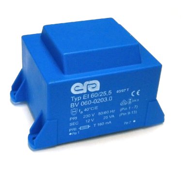 Encapsulated Transformer 230V - 12V - 25VA EI60 Era Pulse BV060-0203.0