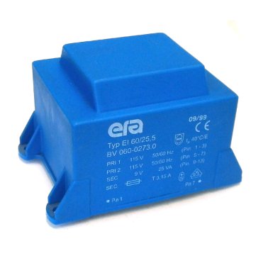 Encapsulated Transformer 2x115V - 9V - 25VA EI60 Era Pulse BV060-0273.0