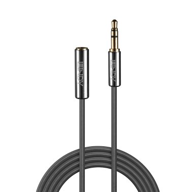 Audio Cable Jack 3.5mm Stereo male / female 5mt Cromo Line