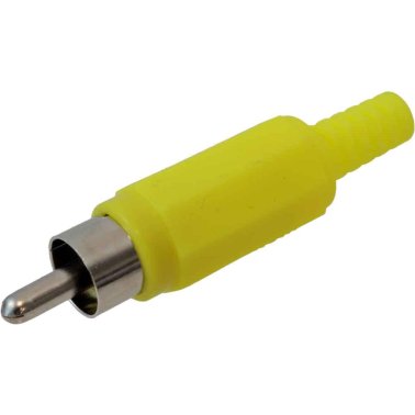 Solder Male RCA Connector Yellow Wheel
