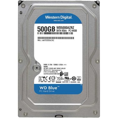 WD WD5000AZRZ Blu Hard Disk Desktop da 500 GB, 5400 RPM, SATA 6 GB/s, 64 MB Cache, 3.5 "