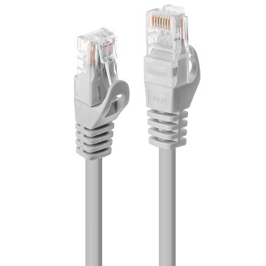 Cavo Patch di Rete Cat.6 U/UTP Grigio RJ45, M/M, 250MHz, CCA, 0.5m, Lindy 48161