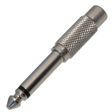 Adattatore jack 6.3mm maschio RCA femmina in metallo JR1416