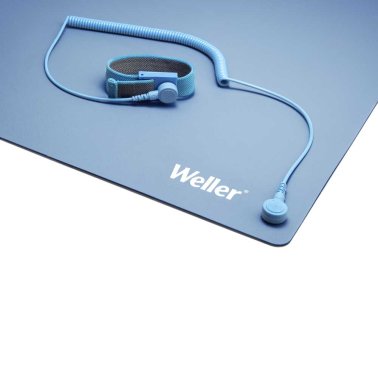 ESD mat kit 900x600mm blue with Weller T0051403699 bracelet