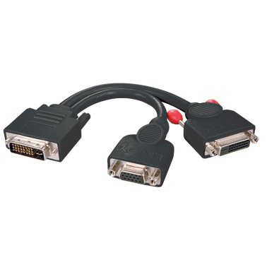 Lindy 41218 DVI-I to VGA and DVI-D Dual Link Splitter Cable