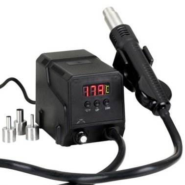Stazione Saldatura per Rework ad Aria Calda 300W ZD-8908 con 3 ugelli intercambiabili
