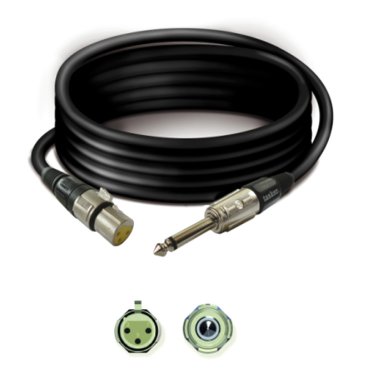 Cavo Audio Jack Mono 6,3 Maschio - XLR 3 Poli Femmina 3 metri