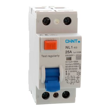 Chint NL1-63 Interruttore differenziale puro 2P 25A 30mA 10kA Tipo F