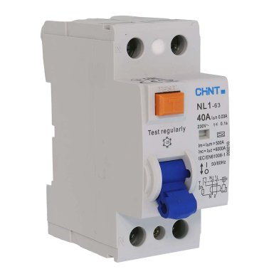 Chint NL1-63 Interruttore differenziale puro 2P 40A 30mA 6kA Tipo A - 200210