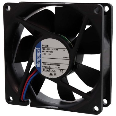 Ventilatore Assiale 80x25mm 12VDC 65m³/h ebmpapst 8412 N