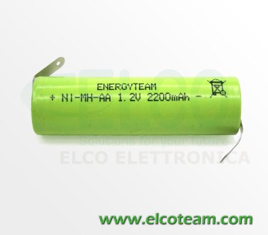 Batteria stilo AA 2.2 Ah Ni-Mh EnergyTeam lamelle a saldare