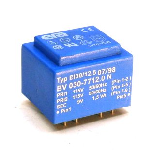 Era Encapsulated Transformer EI30 / 12,5 1,5VA - 2x115V - 9V