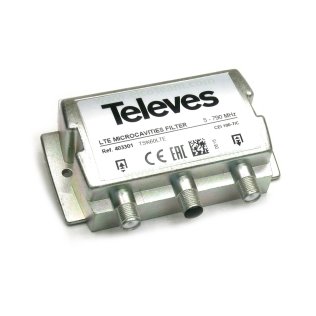 Televes 403301 In-line LTE filter with high performance microcavity