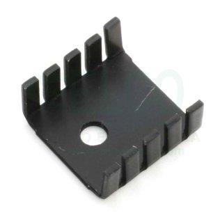 Dissipatore tipo ML7 per TO-220 Anodizzato Nero RTH 29°C/W