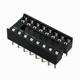 DIL DIP16 socket 8 + 8 pitch 2.54 mm - 7.62 mm